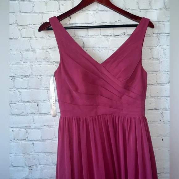 azazie Dark Purple / Pink long polyester formal dress size L - Picture 6 of 15